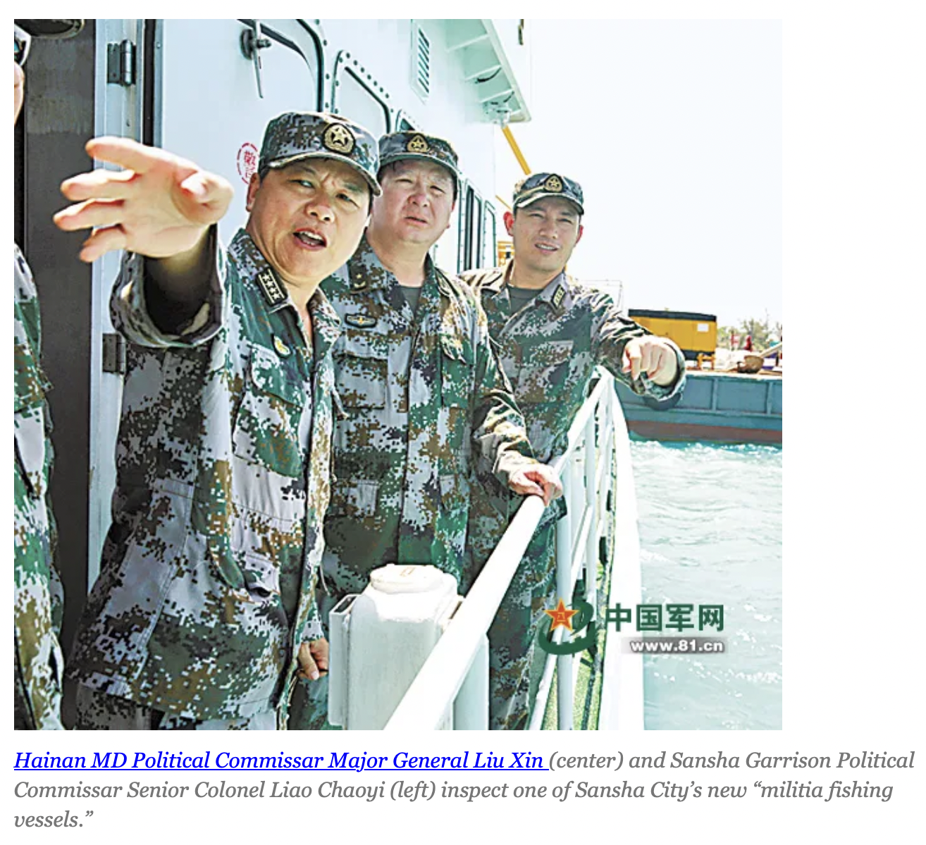 Hainans Maritime Militia China Builds a Standing Vanguard, Pt picture