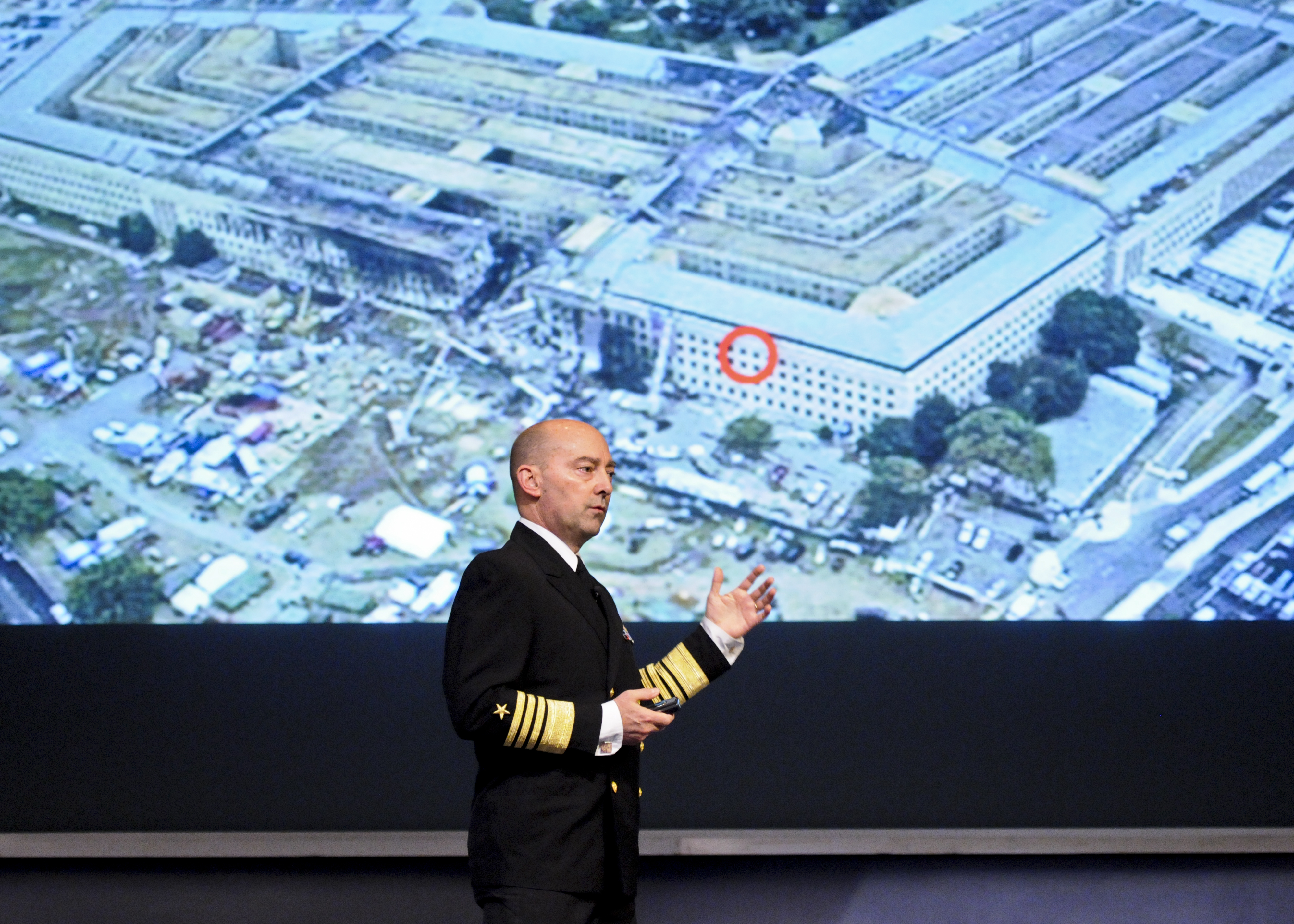 121023-N-LE393-036 NEWPORT, R.I. (Oct. 23, 2012) Adm. James Stavridis, commander of U.S. European Command and supreme allied commander, Europe, addresses students from the U.S. Naval War College (NWC) and Senior Enlisted Academy during a visit to the NWC. Stavridis spoke about global security in the 21st century. (U.S. Navy photo by Mass Communication Specialist 1st Class Eric Dietrich/Released)