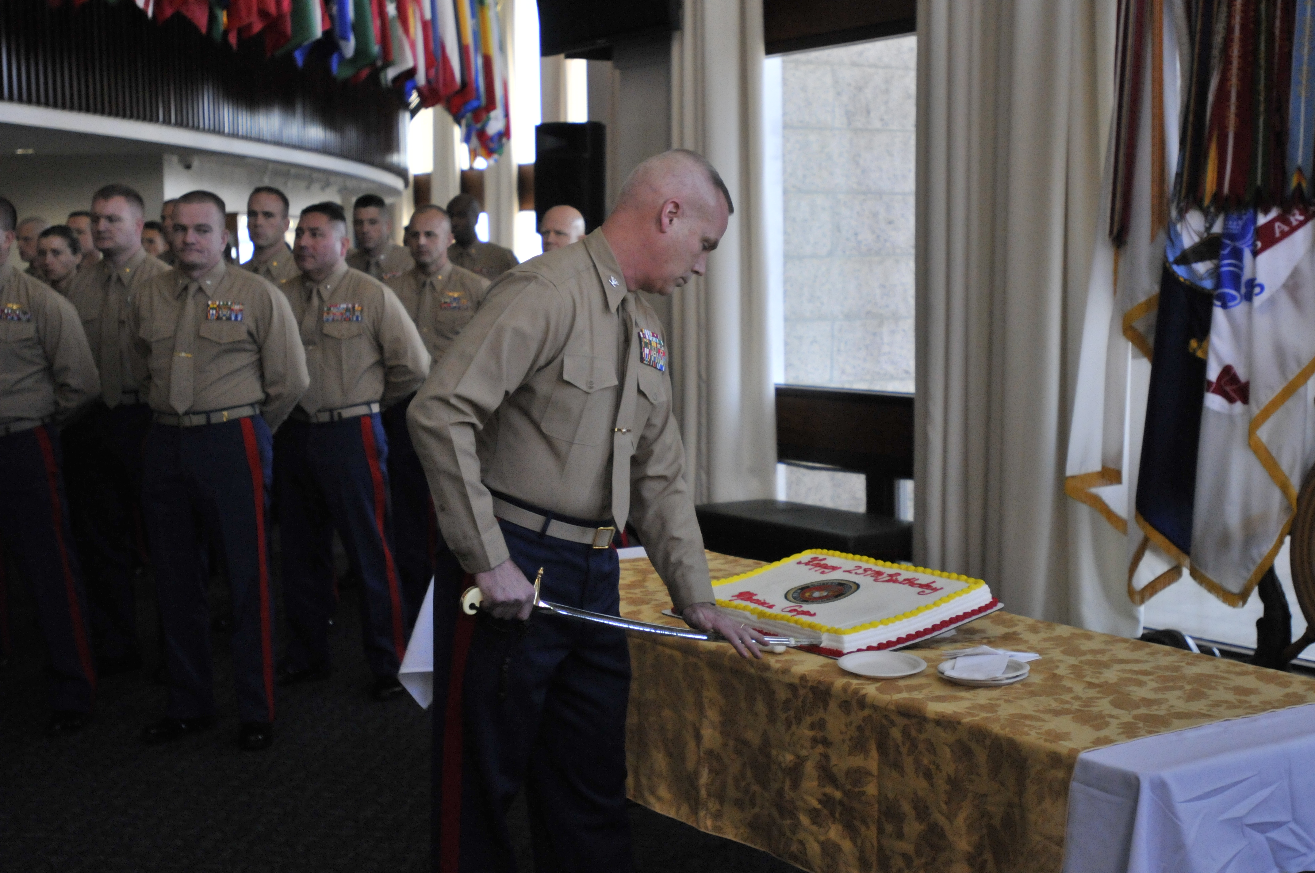 2012 Marine Corps Birthday Cake Cutting
