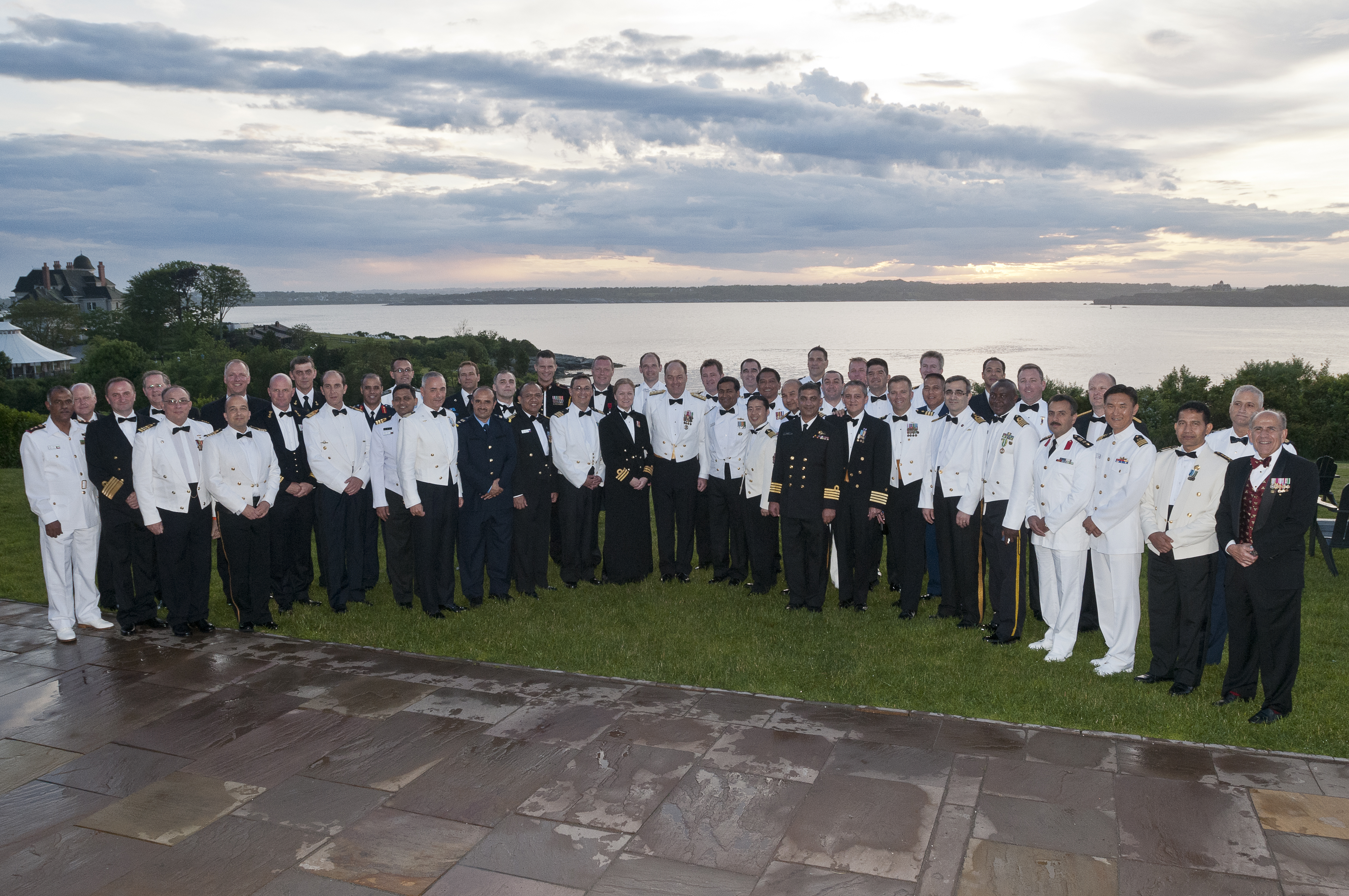 120607-N-LE393-006 NEWPORT, R.I. (June 7, 2012) Students from the Naval Command College at the U.S. Naval War College pose for a group photo during their graduation ball at the Ocean Cliff Hotel.(U.S. Navy photo by Mass Communication Specialist 2nd Class Eric Dietrich/Released)