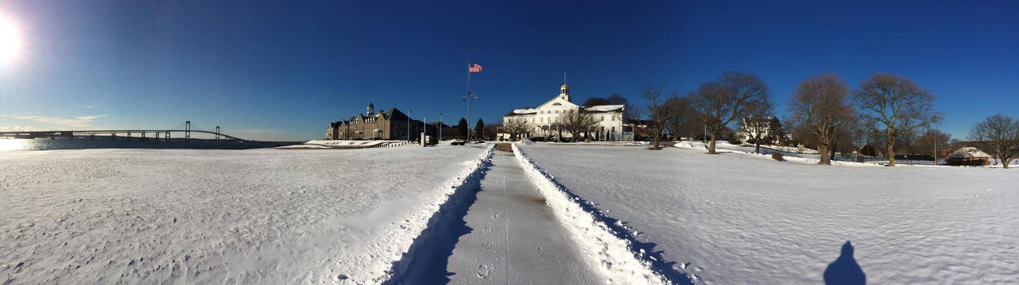 Naval War College_Photo_Dewey Field_Winter_Panorama