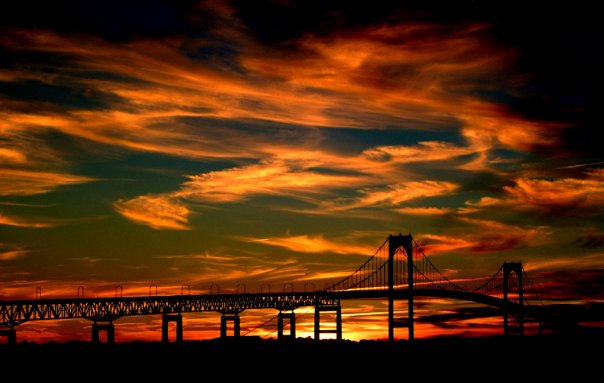 Naval War College_Photo_Newport Bridge_Sunset