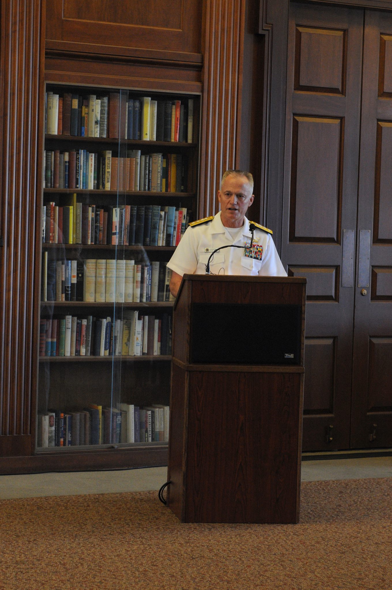 Naval War College_Photo_PNWC Howe_Mahan Reading Room_Bookcase