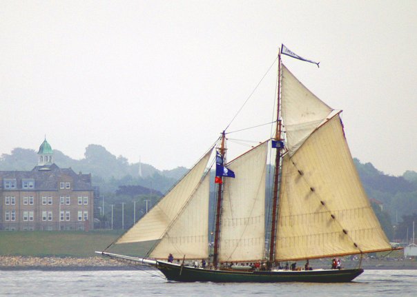 Naval War College_Photo_Sailing Ship in Front of Pringle Hall