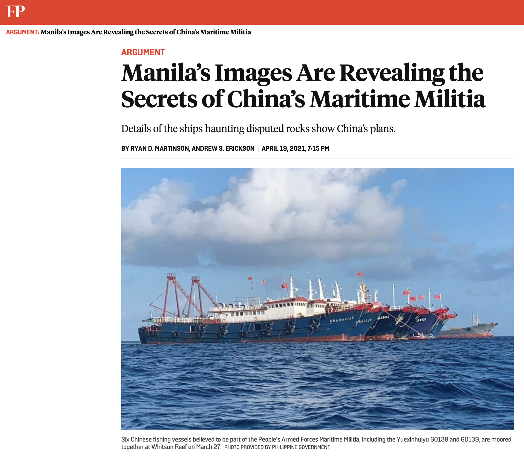 The China Maritime Militia Bookshelf: Latest Data/Analysis, SECNAV  Guidance, Wikipedia & Music Video!