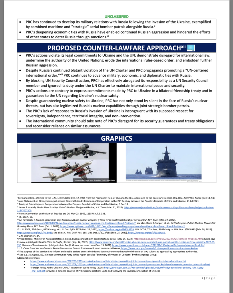 INDOPACOM Report: “PRC-Russia Cooperation—Spotlighting PRC’s Continued ...