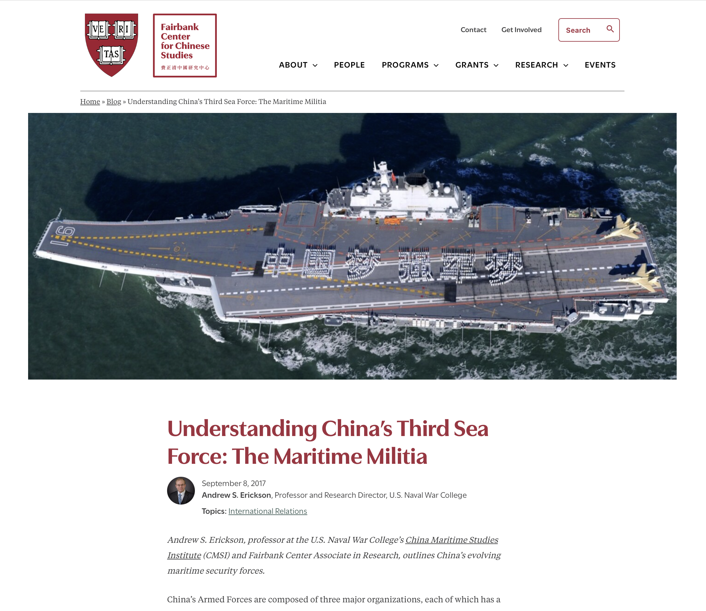 Understanding China's Third Sea Force: The Maritime Militia
